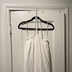 J. Crew White Sleeveless Halter Maxi Dress